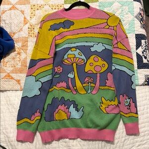 Colorful Mushroom Sweater